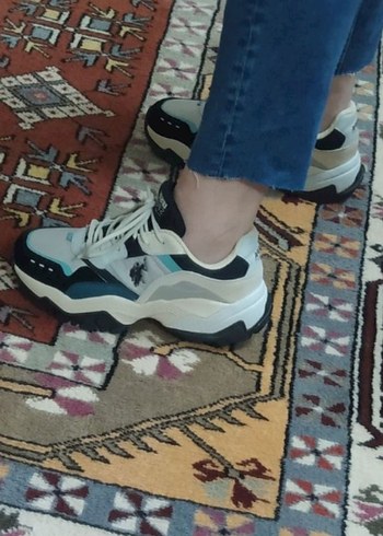 orjinal Çok Renkli Bağcıklı Kadın Spor Ayakkabı - Görsel 4