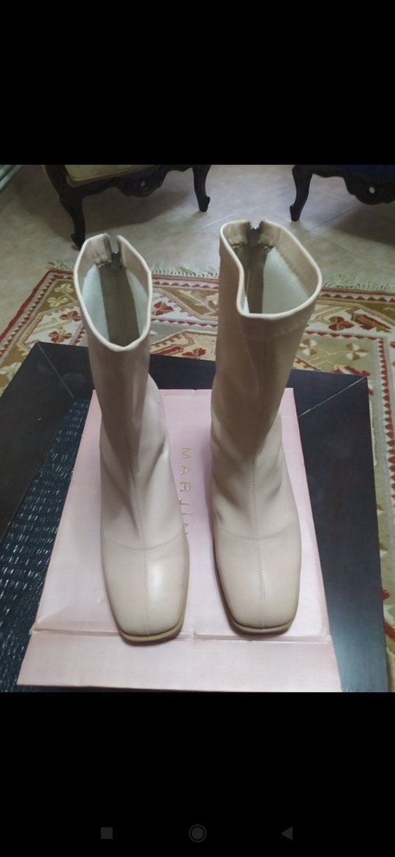 Bej  Topuklu Kadın Bot - Görsel 4