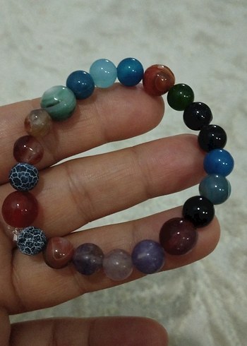 Zara Bohem Çok Renkli doğaltaş Bileklik
