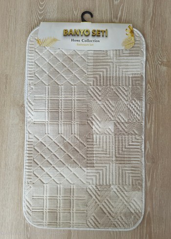Aksu Beyaz Krem Desenli Banyo Paspası
