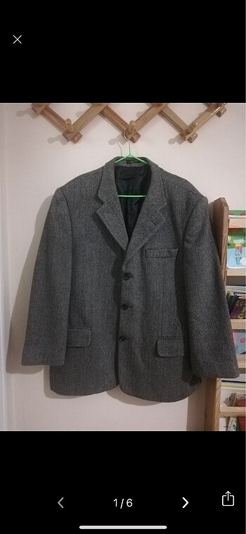 Vintage yün blazer ceket