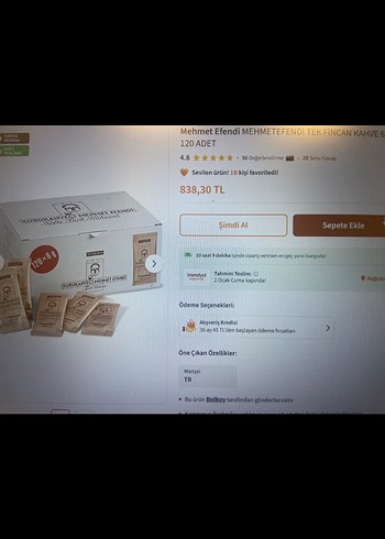 Kurukahveci Mehmet Efendi Türk Kahvesi 120x6 gr - Görsel 4