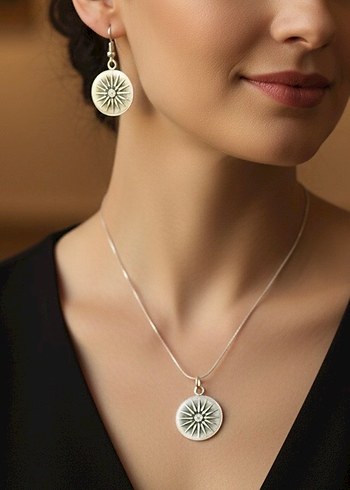 Baskılı Bohem Kadın Takı Seti - Görsel 2