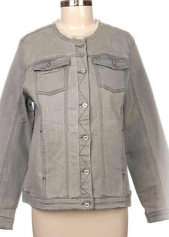 44 Beden gri Renk İtalya Menşeli Monari Denim Ceket