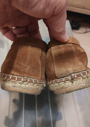 Kahverengi Süet Kadın Dolgu Topuklu Espadril - Görsel 7