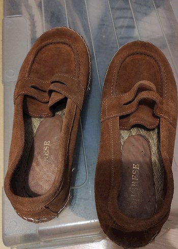 Kahverengi Süet Kadın Dolgu Topuklu Espadril - Görsel 3