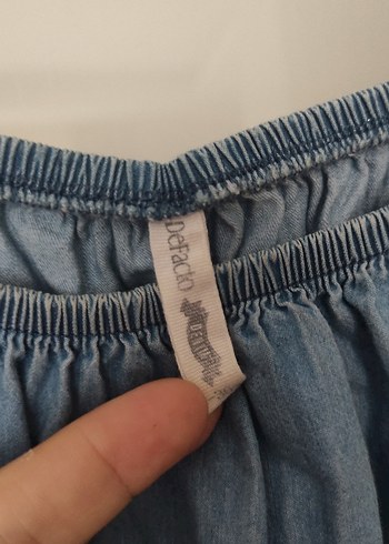 m Beden mavi Renk DeFacto Mavi Denim Püsküllü Elbise