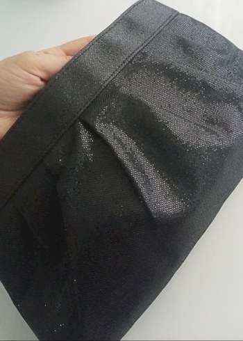 Beden siyah Renk H&M Parlak Siyah Clutch Çanta