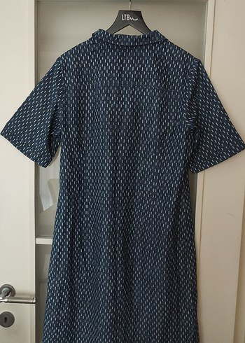 Diğer Naramaxx Düğmeli Lacivert Batik Kadın Elbise