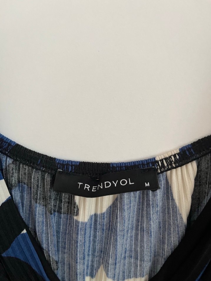 Mavi Bağcıklı Hamile Elbisesi - Görsel 3