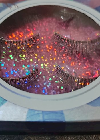 Renkli Pembe 6D Mink Takma Kirpik 3 Çift - Görsel 2