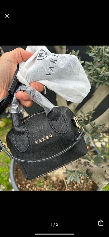 Siyah Vakko mini speedy çanta