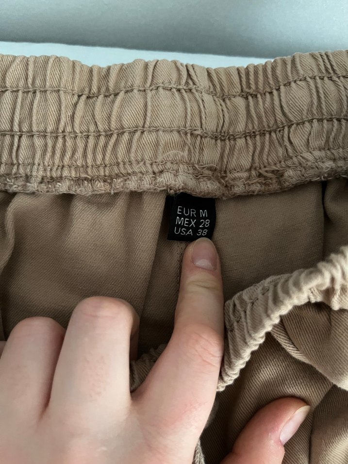 Bej Keten pantolon - Görsel 3