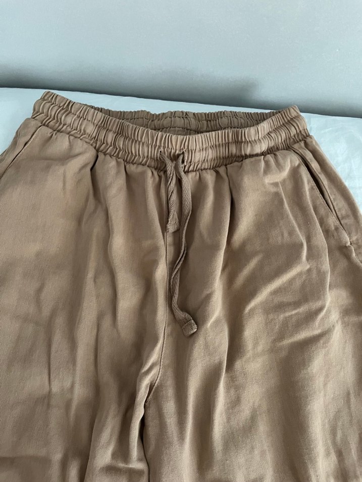 Bej Keten pantolon - Görsel 2