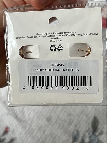 Gold halka küpe - Görsel 3