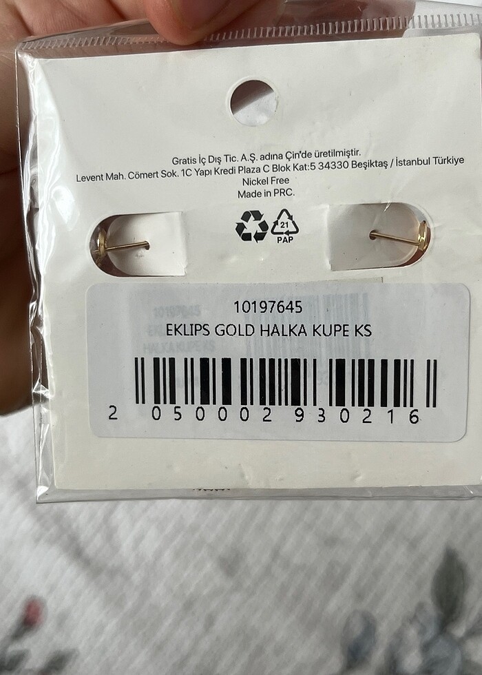 Gold halka küpe - Görsel 3