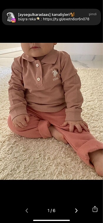 U.S Polo Assn kız bebek takım