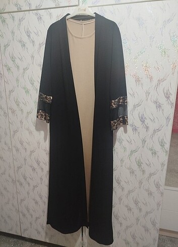 42 Beden siyah Renk Abaya iclikli