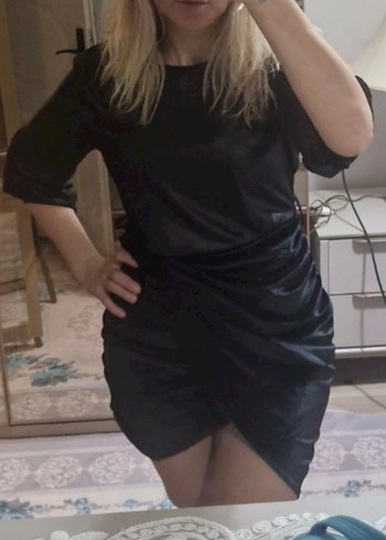 Uzun Kollu Siyah Midi Kadın Elbise - Görsel 3