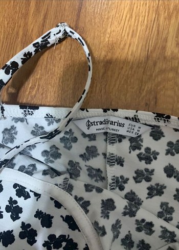 Beyaz cicek Desenli Midi Elbise - Görsel 2