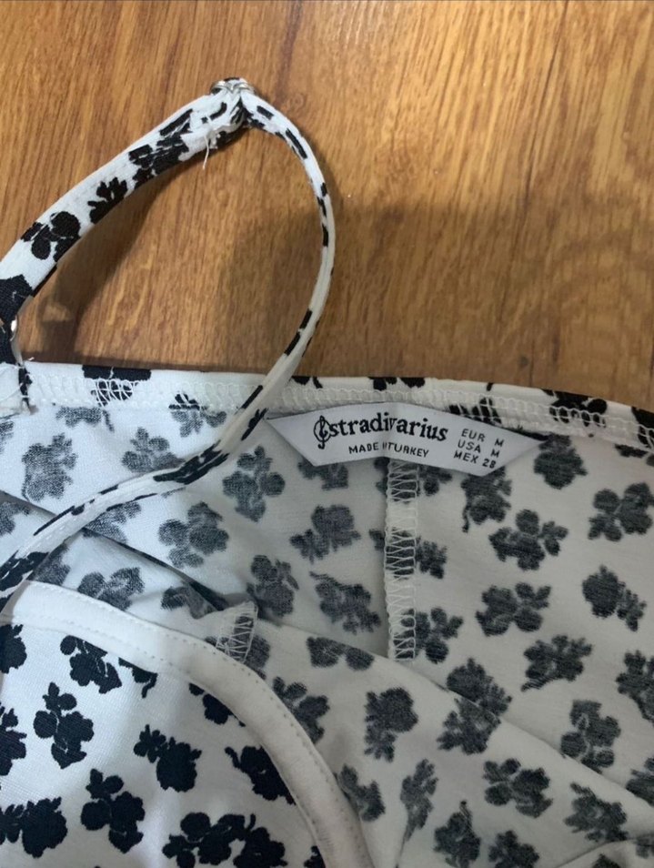 Beyaz cicek Desenli Midi Elbise - Görsel 2