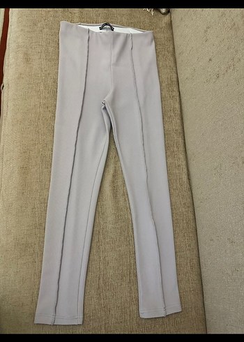 Bej Kadın Dar Kesim Midi Kumaş Pantolon - Görsel 2