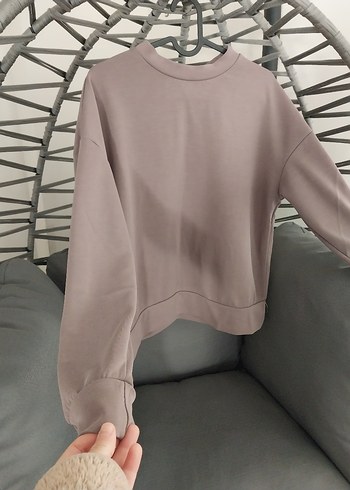 Bej Renkli Salaş Kadın Sweatshirt - Görsel 2