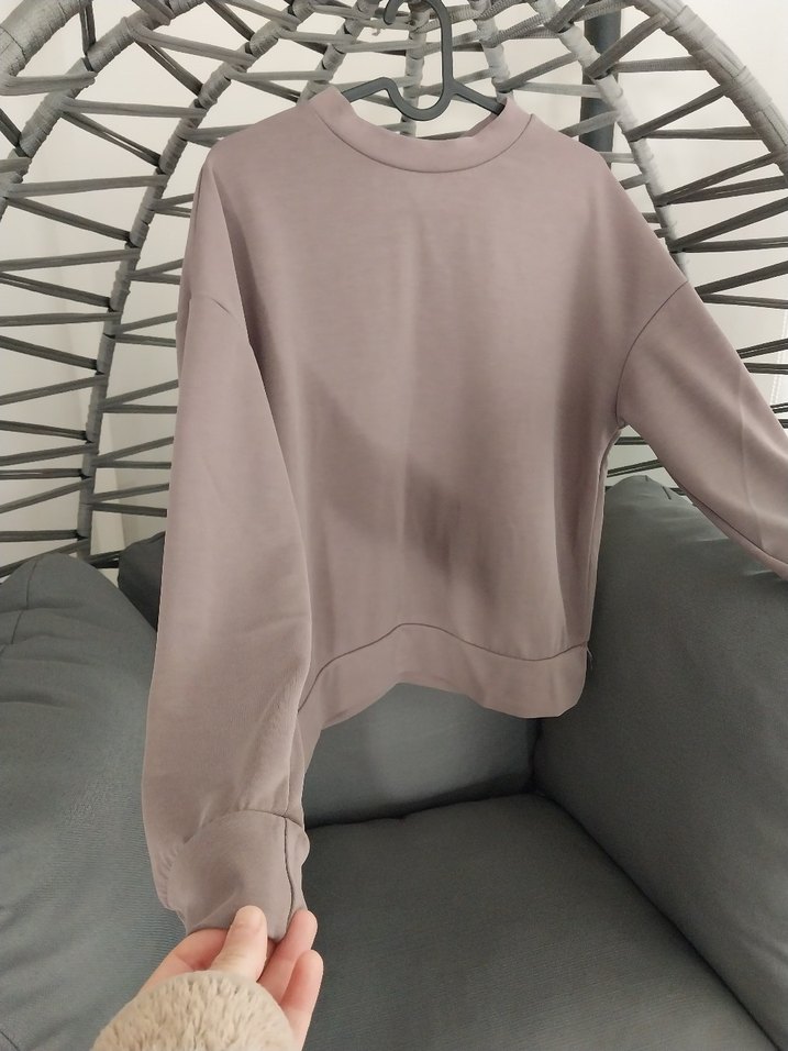 Bej Renkli Salaş Kadın Sweatshirt - Görsel 2