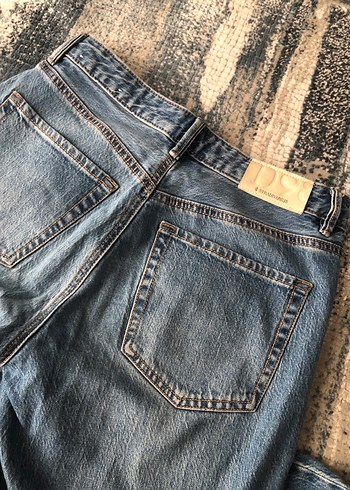 STRADİVARİUS D98 MODEL STRAİGHT FİT VİNTAGE JEANS PANTOLON - Görsel 9