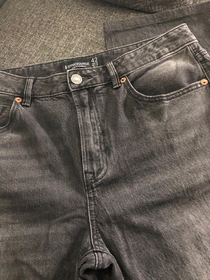 STRADİVARİUS D98 MODEL STRAİGHT FİT VİNTAGE JEAN KOT PANTOLON - Görsel 4