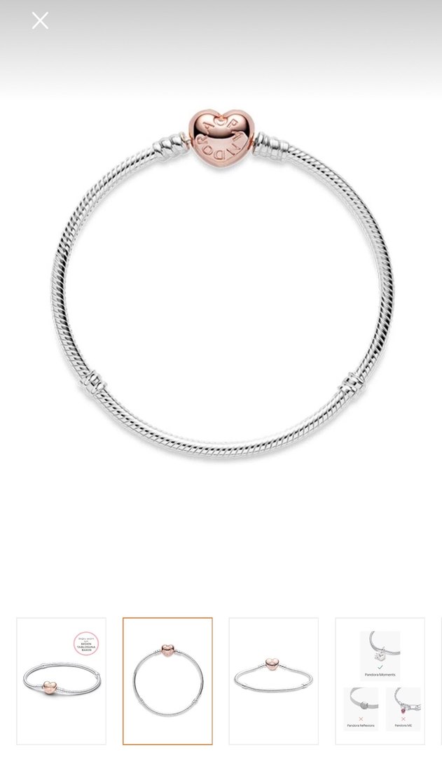 ORİJİNAL PANDORA Moments kalp klipsli 925 ayar gümüş bileklik - Görsel 2