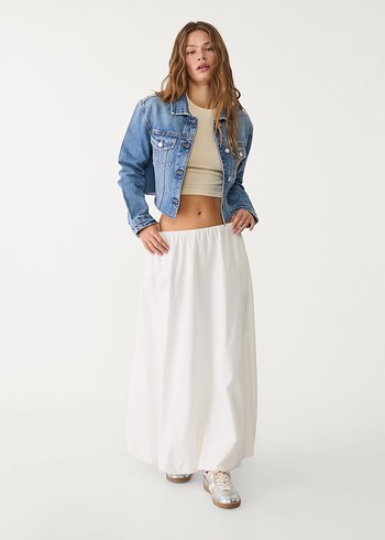 STRADIVARIUS CROPPED DENİM KOT CEKET - Görsel 6