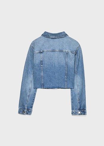 STRADIVARIUS CROPPED DENİM KOT CEKET - Görsel 2
