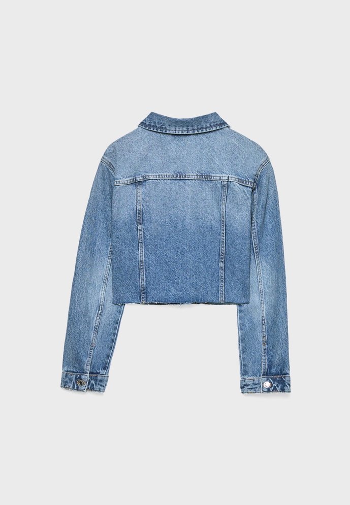 STRADIVARIUS CROPPED DENİM KOT CEKET - Görsel 2