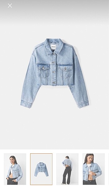 s Beden BERSHKA CROP DENİM KOT CEKET