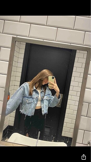 s Beden BERSHKA CROP DENİM KOT CEKET
