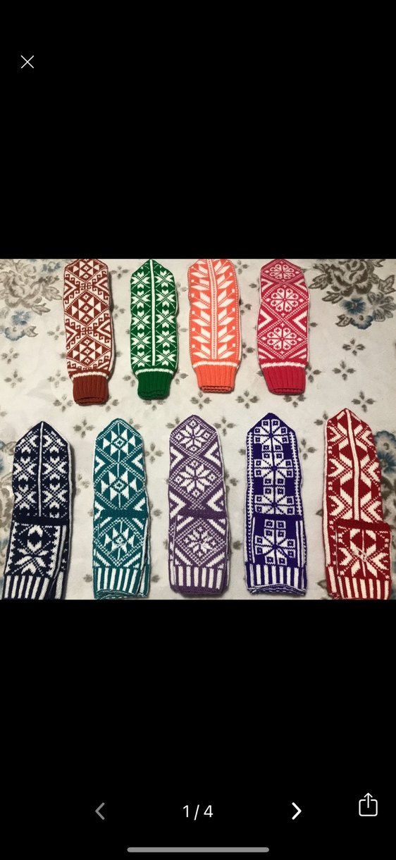 Çok Renkli Geleneksel Örgü namaz çorapları - Görsel 2