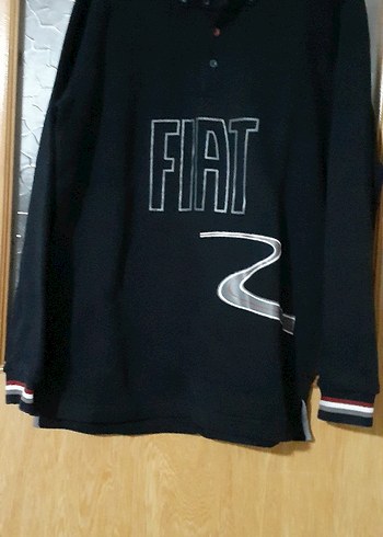 Erkek Siyah Uzun Kollu FIAT Baskılı Sweatshirt - Görsel 3