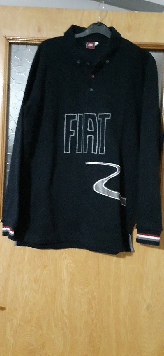 Erkek Siyah Uzun Kollu FIAT Baskılı Sweatshirt - Görsel 3