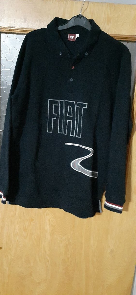 Erkek Siyah Uzun Kollu FIAT Baskılı Sweatshirt - Görsel 2