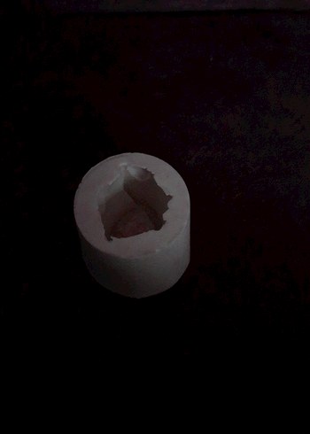 Beyaz Gül Şekilli Mum Kalıbı - Görsel 3