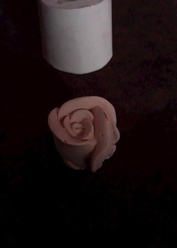 Beyaz Gül Şekilli Mum Kalıbı - Görsel 2