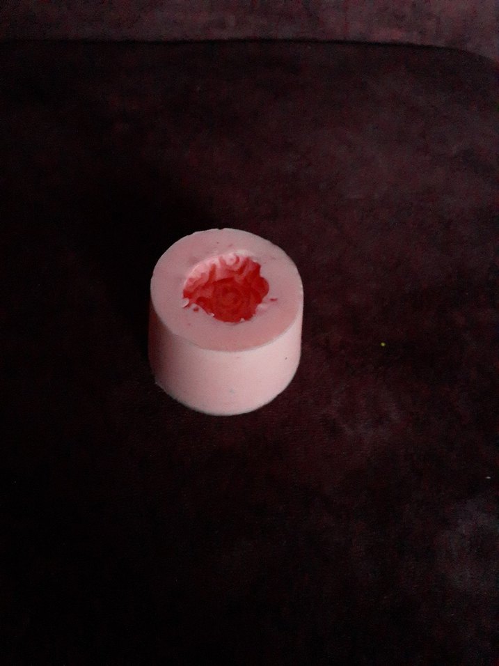 Pembe Gül Desenli Mum Kalıbı - Görsel 3