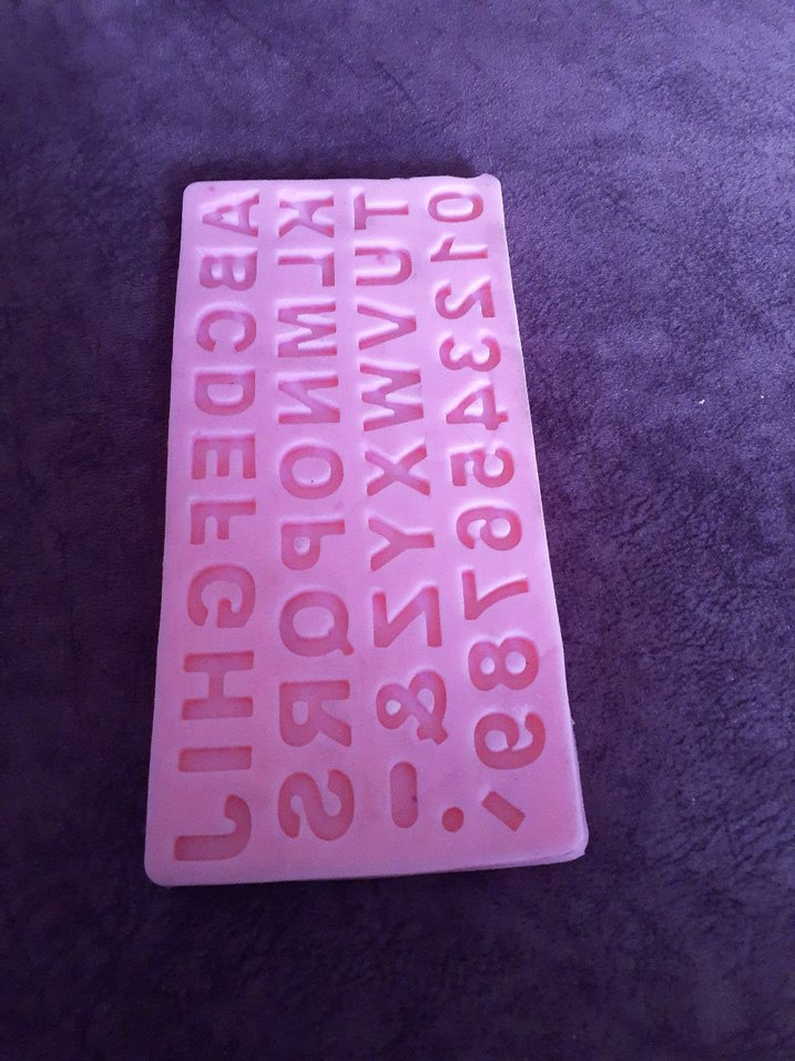Pembe Alfabe ve Rakam Silikon Kalıp - Görsel 4