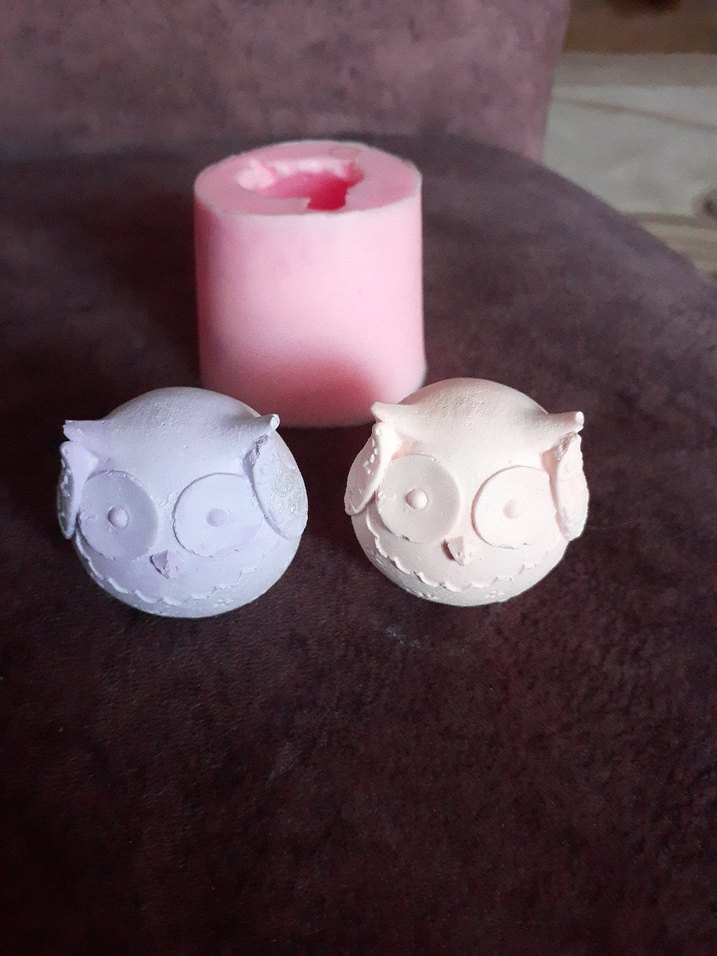 Pastel Renkli Baykuş Mum ve Silikon Kalıp - Görsel 2