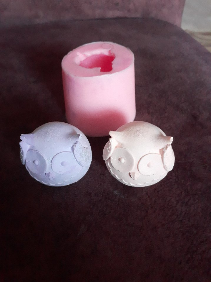 Pastel Renkli Baykuş Mum ve Silikon Kalıp - Görsel 5