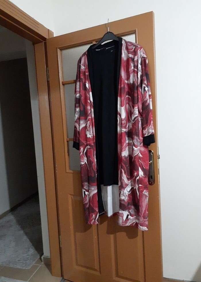 Büyük beden bürümcük tunik ceket - Görsel 2