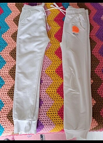 5-6 yaş beyaz ikili alt pantolon 