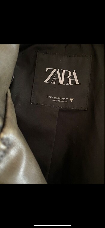xs Beden Zara suni deri ceket