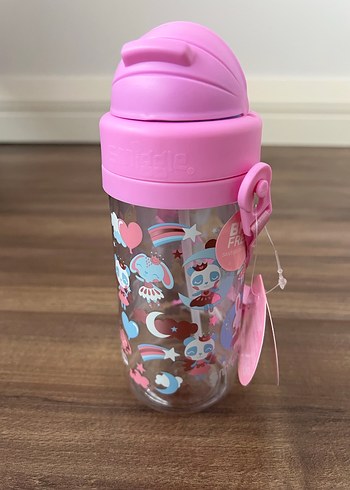 Çocuklar için Pembe Pastel Su Matarası - Görsel 7